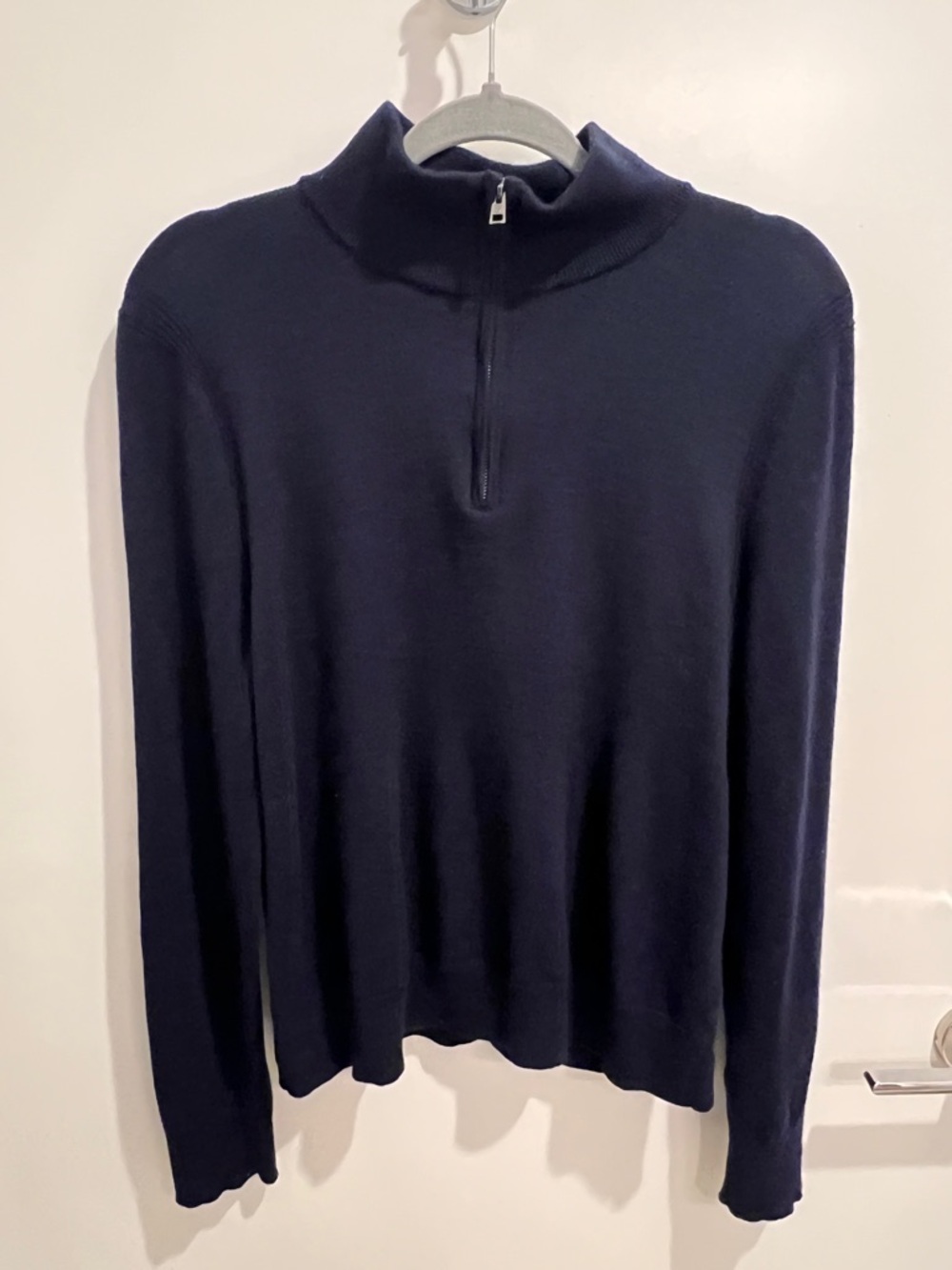Banana Republic Men's Navy Half-Zip Sweater